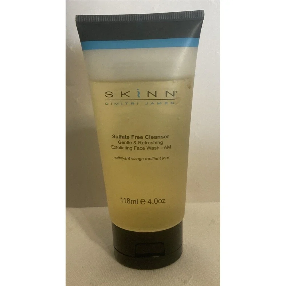 SKINN DIMITRI JAMES Sulfate Free Cleanser Gentle Exfoliating Face Wash AM 4oz